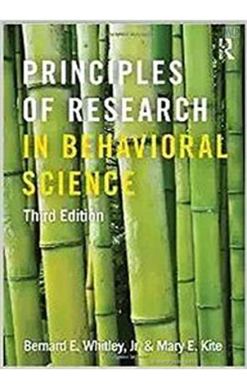 Principles Of Research In Behavioral Science, 3rd Edn