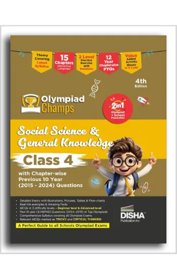 Disha Olympiad Champs Social Studies & GK Class 4 with Chapter-wise Previous 10 Year (2015 - 2024) Questions 4th Edition | Complete Guide with Theory, PYQs & Practice Exercise | SOF, ISSO |